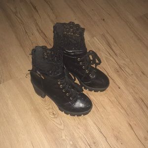 Black gothic boots
